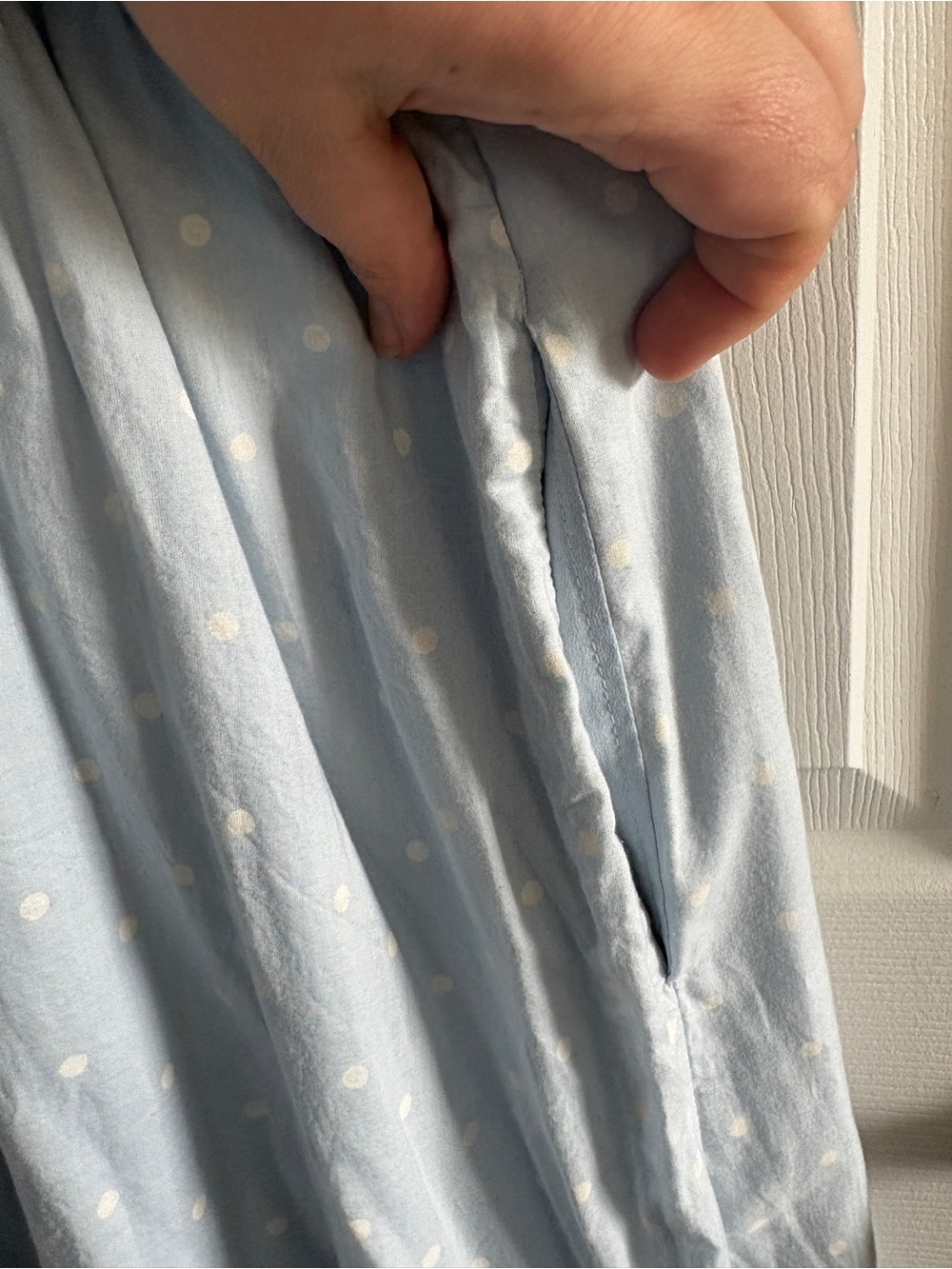 American eagle Light Blue Polka Dot Sundress — Sleeveless Midi Dress - Picture 4 of 4